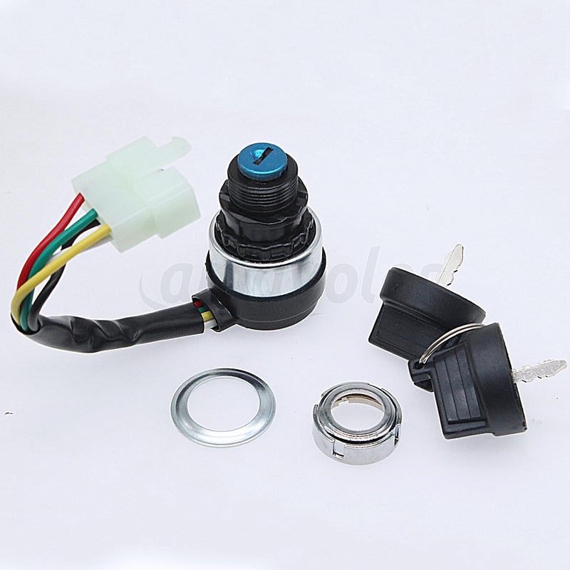 amavoler 5 Wire 5 Pin Ignition Key Switch Replacement Fit for 50cc 70cc 90cc 110cc 125cc 150cc 200cc 250cc Go Kart Dune Buggy ATV. - Image 4